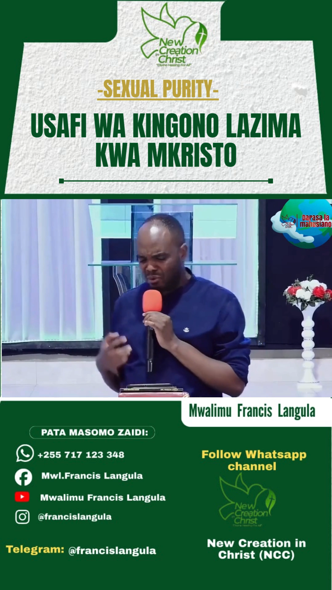 USAFI WA KINGONO NI LAZIMA KWA MKRISTO