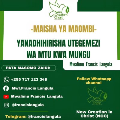 MAISHA YA MAOMBI NI MATOKEO YA MAAMUZI