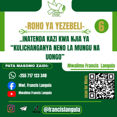 ROHO YA YEZEBELI INATENDA KAZI KWA NJIA YA KULICHANGANYA NENO LA MUNGU NA UONGO