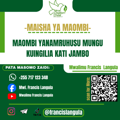 MAOMBI YANAMRUHUSU MUNGU KUINGILIA KATI JAMBO