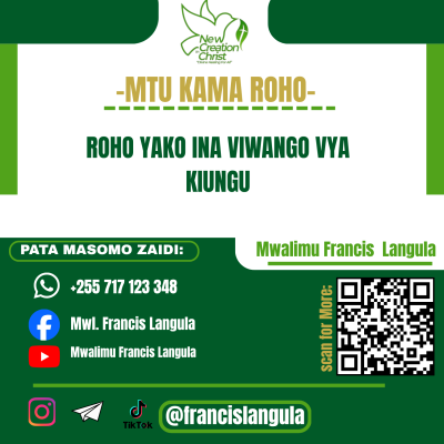 ROHO YAKO INA VIWANGO VYA KIUNGU
