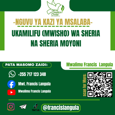 AGANO JIPYA NA SHERIA MOYONI